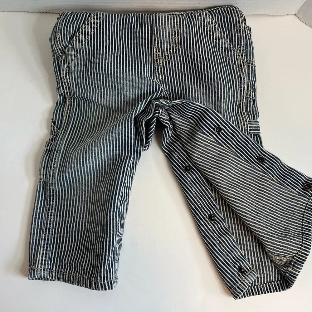 Oshkosh B’gosh stripped overalls size 12M - Picture 5 of 10